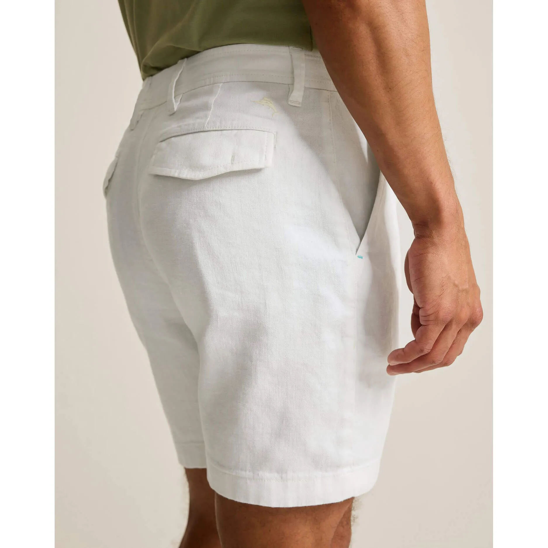 Tommy Bahama Men's 9-Inch Beach Coast Linen Shorts - White Tommy Bahama Clothing