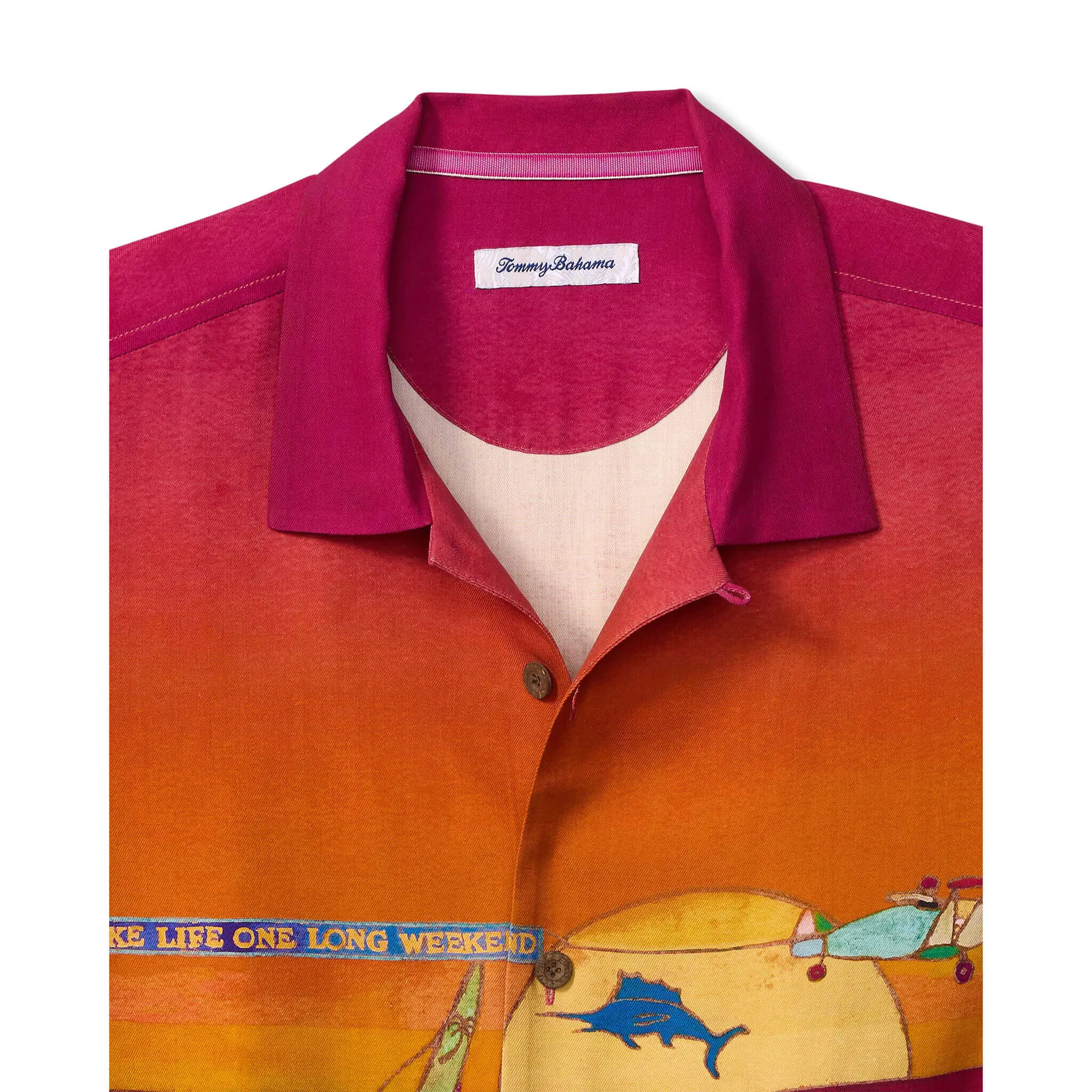 Tommy Bahama Men's Artist Series Scenic To Believe It Silk Camp Shirt - Beach Blossom Mens Tommy Bahama