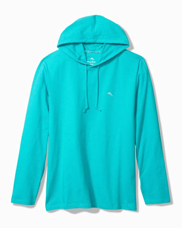 Tommy Bahama Men's Bali Beach Long Sleeve Hoodie T-Shirt - Blue Curacao Tommy Bahama Clothing