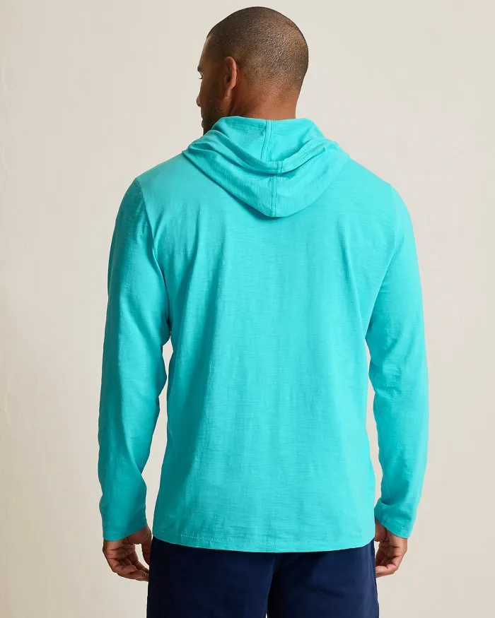 Tommy Bahama Men's Bali Beach Long Sleeve Hoodie T-Shirt - Blue Curacao Tommy Bahama Clothing