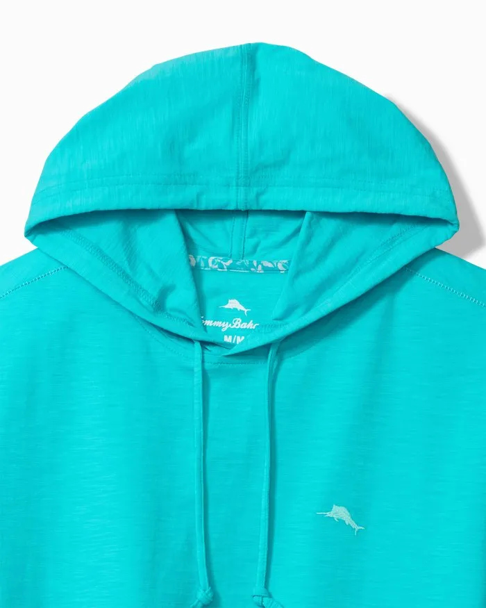 Tommy Bahama Men's Bali Beach Long Sleeve Hoodie T-Shirt - Blue Curacao Tommy Bahama Clothing