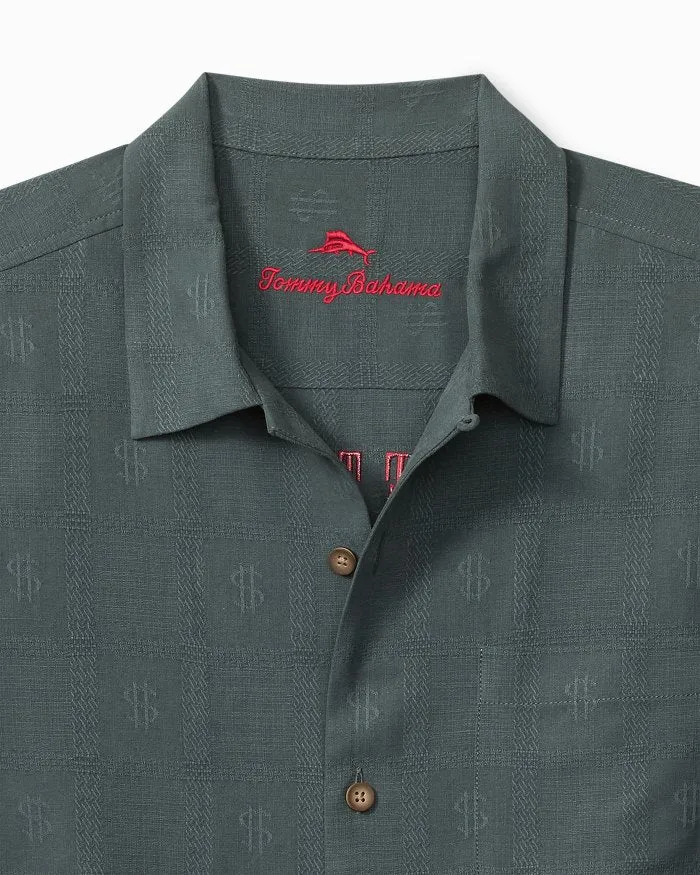 Tommy Bahama Men's Big & Tall King Of The Jungle Embroidered Silk Camp Shirt - Wire Rim Tommy Bahama Clothing