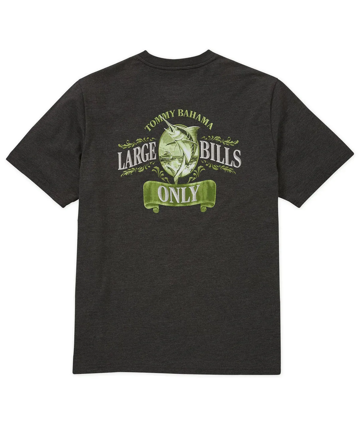 Tommy Bahama Men's Big & Tall Large Bills Only T-Shirt - Coal Heather Mens Tommy Bahama