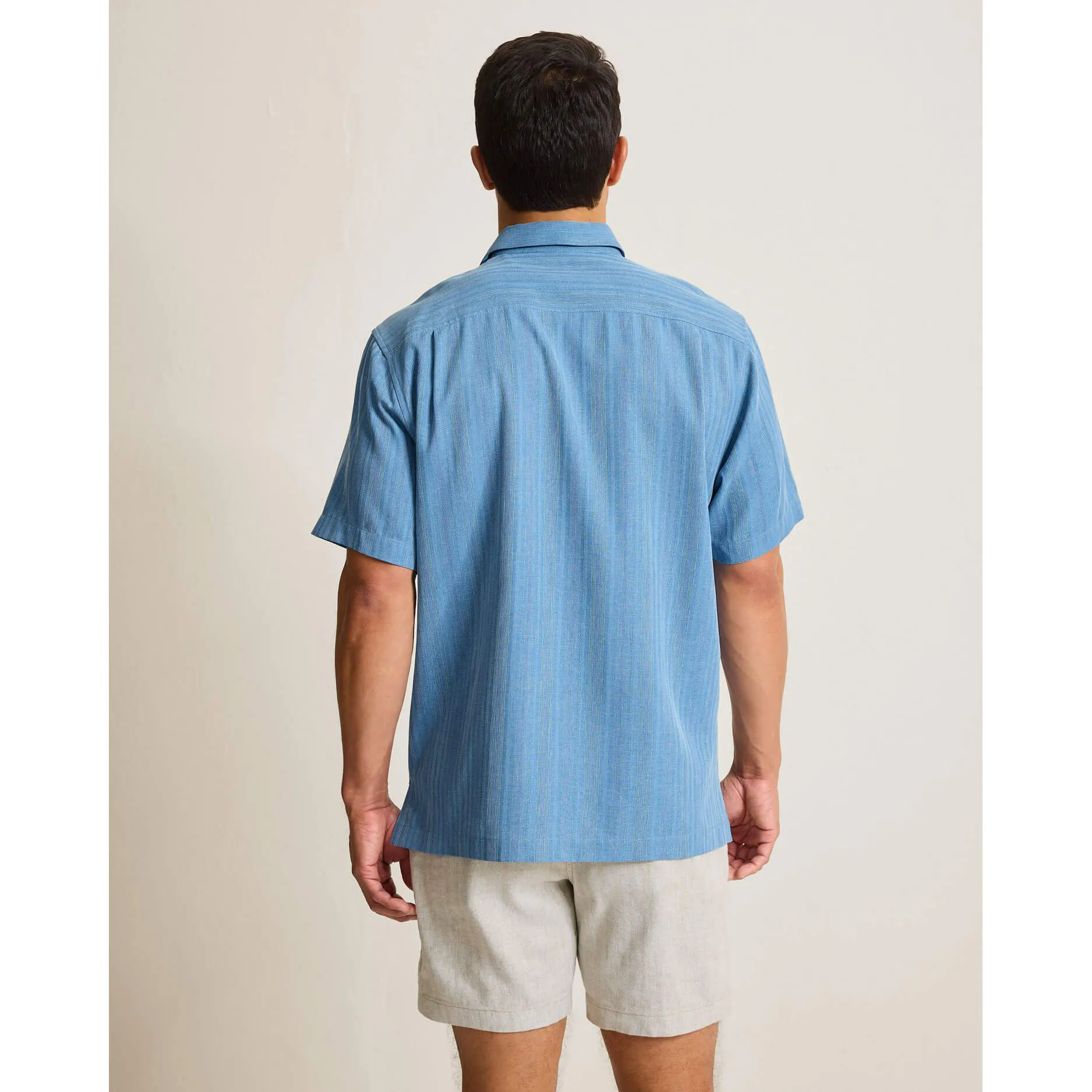 Tommy Bahama Men's Big & Tall Maui Border Silk Camp Shirt - Buccaneer Blue Tommy Bahama Clothing