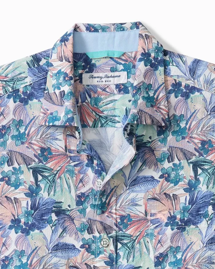 Tommy Bahama Men's Big & Tall Nova Wave Camp Shirt - Aquarius Mens Tommy Bahama
