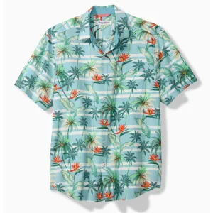 Tommy Bahama Men's Big & Tall Nova Wave Palmero Stripe Camp Shirt - Blue Whisper Mens Tommy Bahama