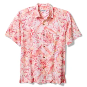 Tommy Bahama Men's Coastal Ease Frond Escape Camp Shirt - Pink Peach Mens Tommy Bahama
