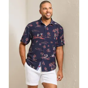 Tommy Bahama Men's Disney Barbeque Blastoff Camp Shirt - Kingdom Blue Mens Tommy Bahama