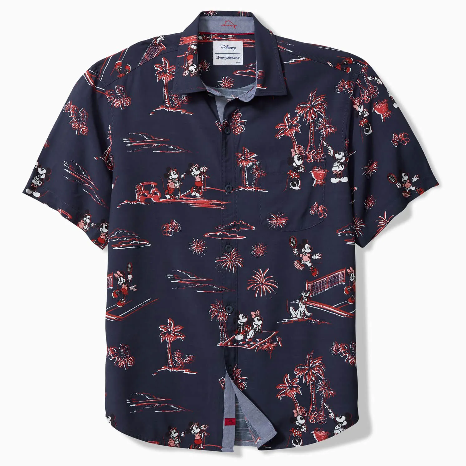 Tommy Bahama Men's Disney Barbeque Blastoff Camp Shirt - Kingdom Blue Mens Tommy Bahama