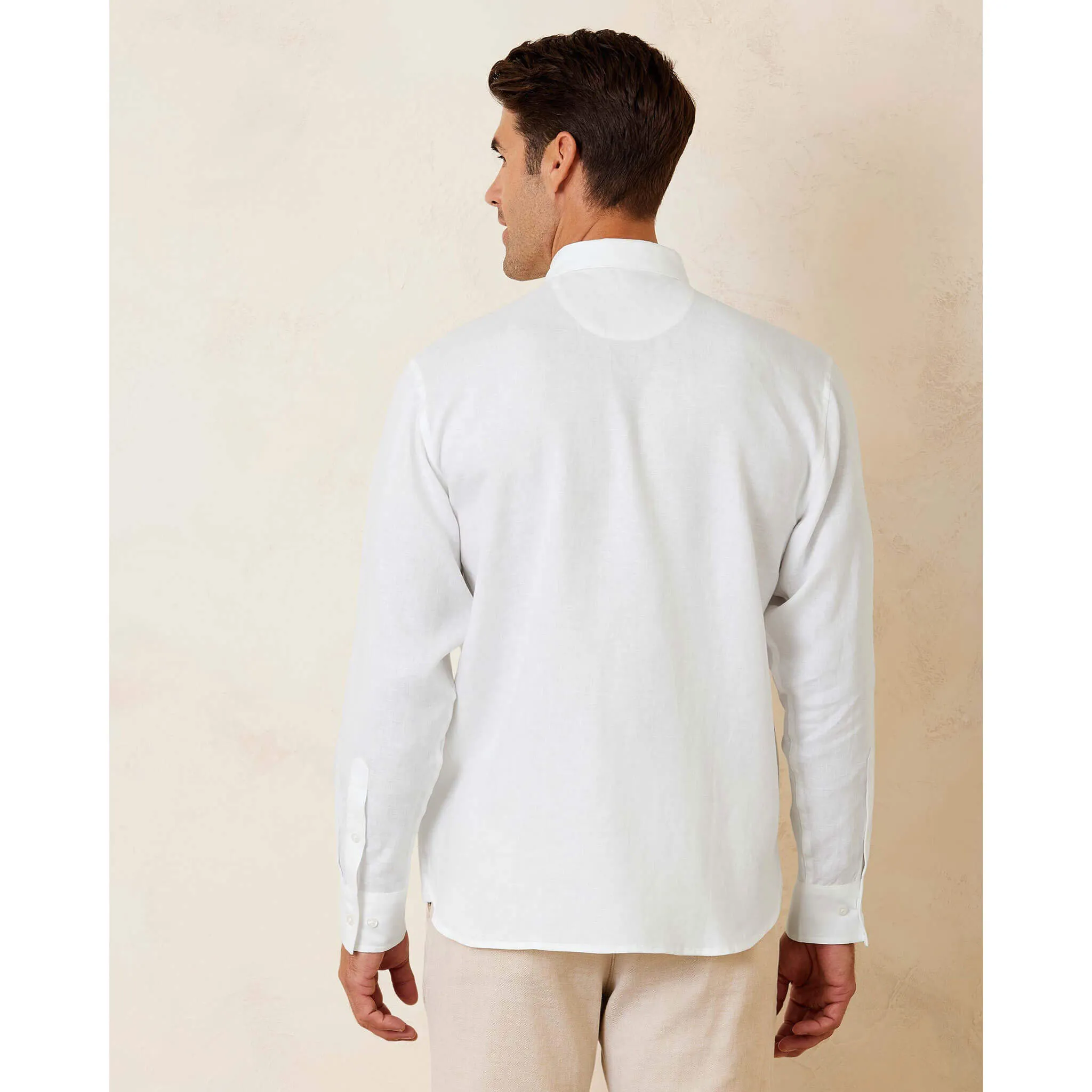 Tommy Bahama Men's Down The Isle Linen Sport Shirt - White Mens Tommy Bahama