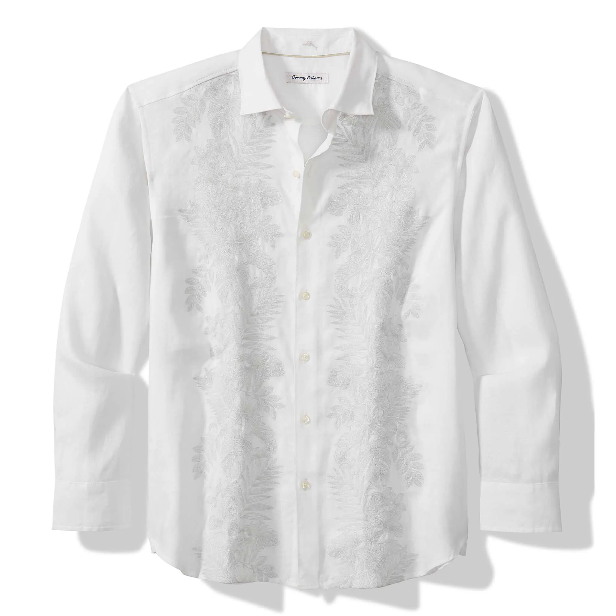 Tommy Bahama Men's Down The Isle Linen Sport Shirt - White Mens Tommy Bahama