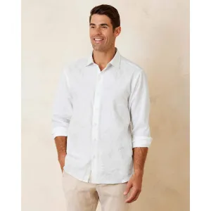 Tommy Bahama Men's Down The Isle Linen Sport Shirt - White Mens Tommy Bahama