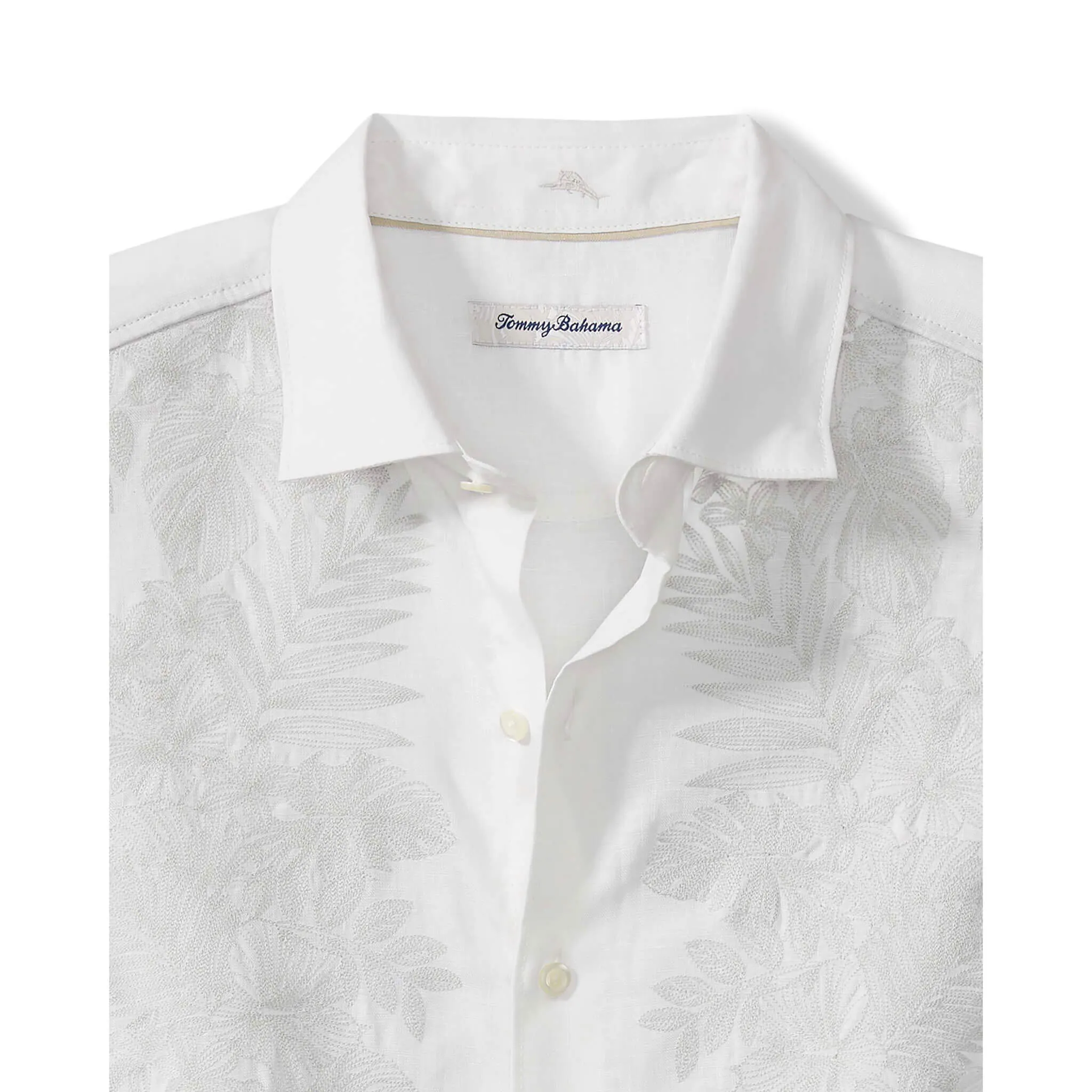 Tommy Bahama Men's Down The Isle Linen Sport Shirt - White Mens Tommy Bahama