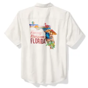 Tommy Bahama Men's Florida Paradise Embroidered Silk Camp Shirt - Continental Tommy Bahama Clothing