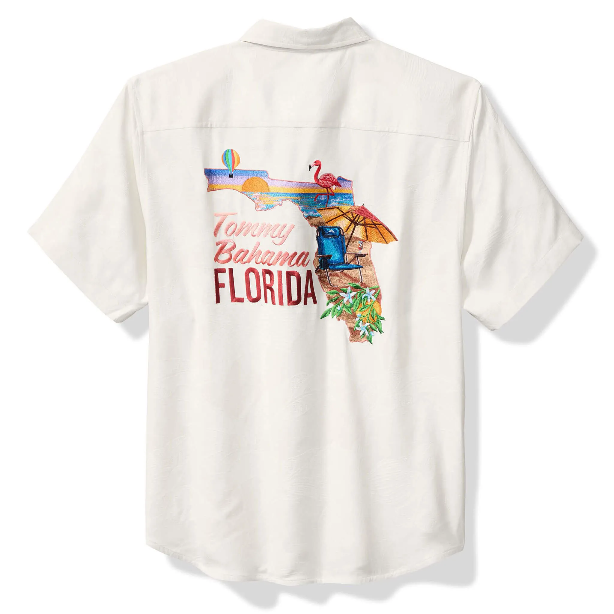Tommy Bahama Men's Florida Paradise Embroidered Silk Camp Shirt - Continental Tommy Bahama Clothing