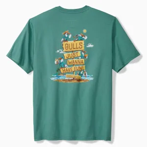 Tommy Bahama Men's Gulls Just Want To Have Fun T-Shirt - Bristol Blue Mens Tommy Bahama