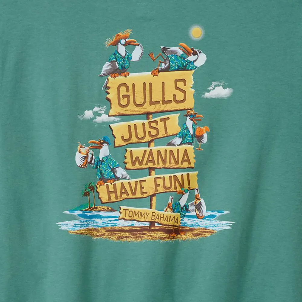 Tommy Bahama Men's Gulls Just Want To Have Fun T-Shirt - Bristol Blue Mens Tommy Bahama
