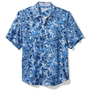 Tommy Bahama Men's Island Mixer Silk Camp Shirt - Mountain Bluebell Mens Tommy Bahama