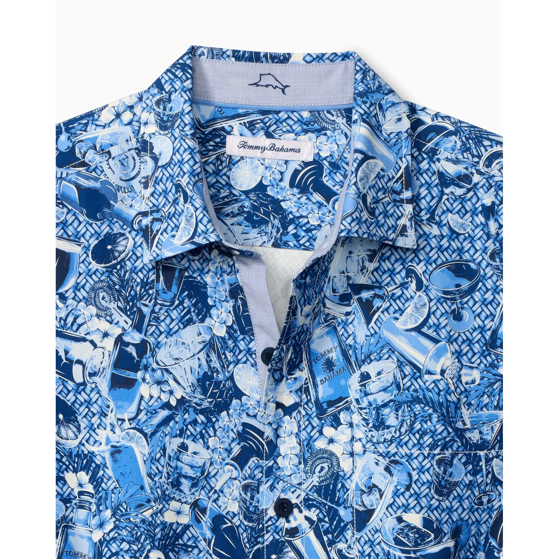 Tommy Bahama Men's Island Mixer Silk Camp Shirt - Mountain Bluebell Tommy Bahama Clothing