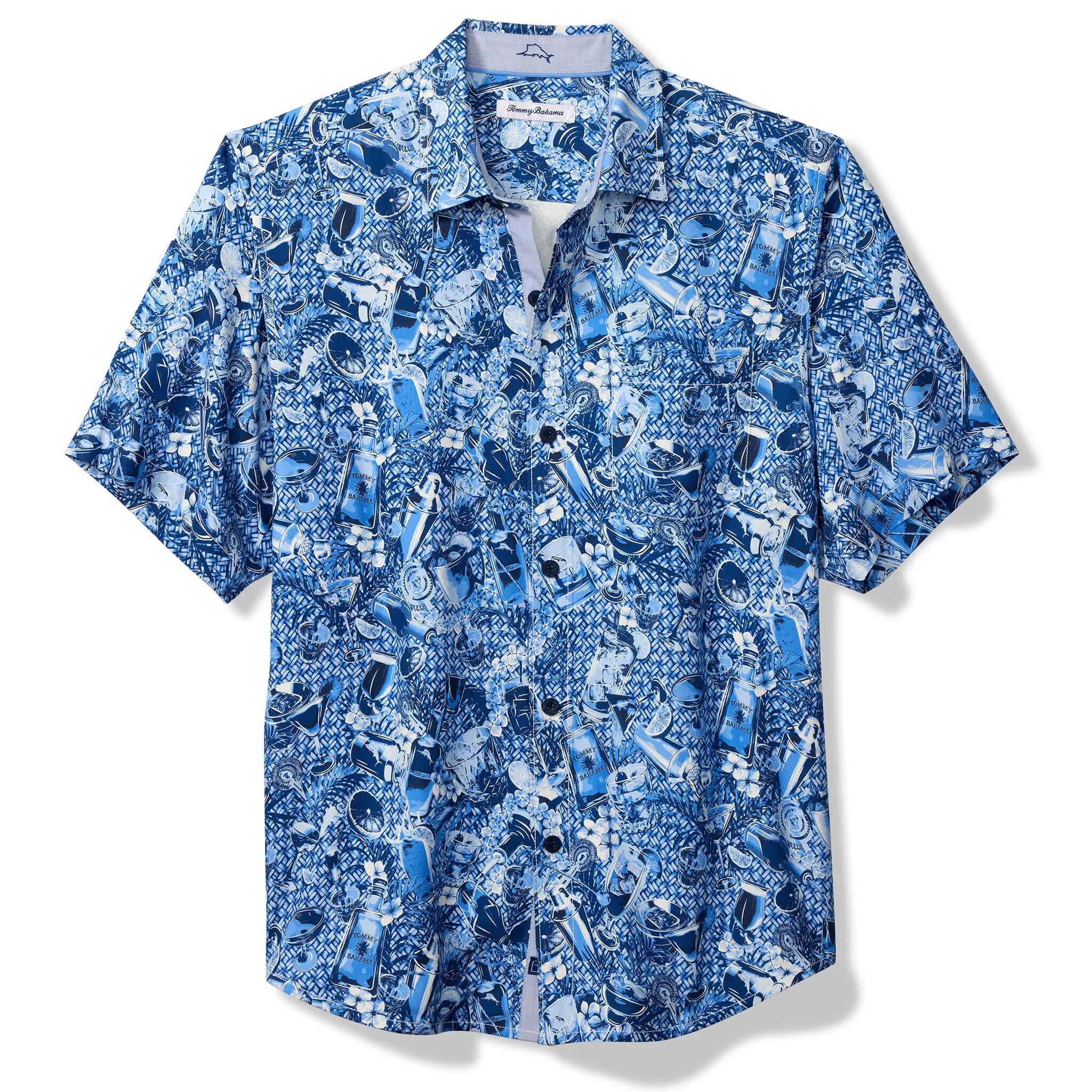 Tommy Bahama Men's Island Mixer Silk Camp Shirt - Mountain Bluebell Tommy Bahama Clothing