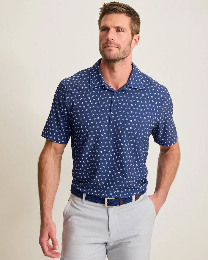 Tommy Bahama Men's IslandZone Bahama Coast Deco Palms Camp Shirt - Bering Blue Mens Tommy Bahama