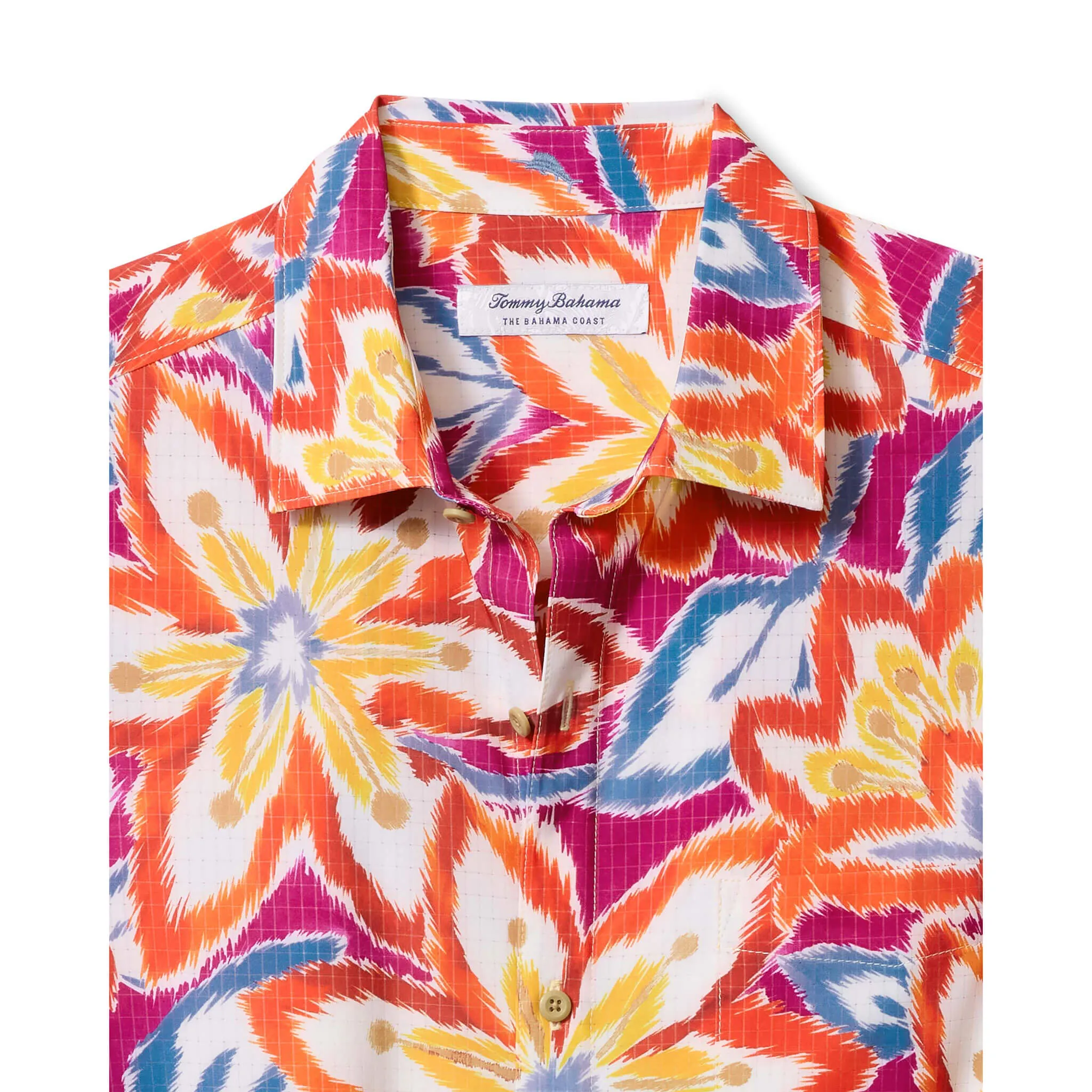 Tommy Bahama Men's IslandZone Bahama Coast Flora Fusion Camp Shirt - Gem Berry Mens Tommy Bahama