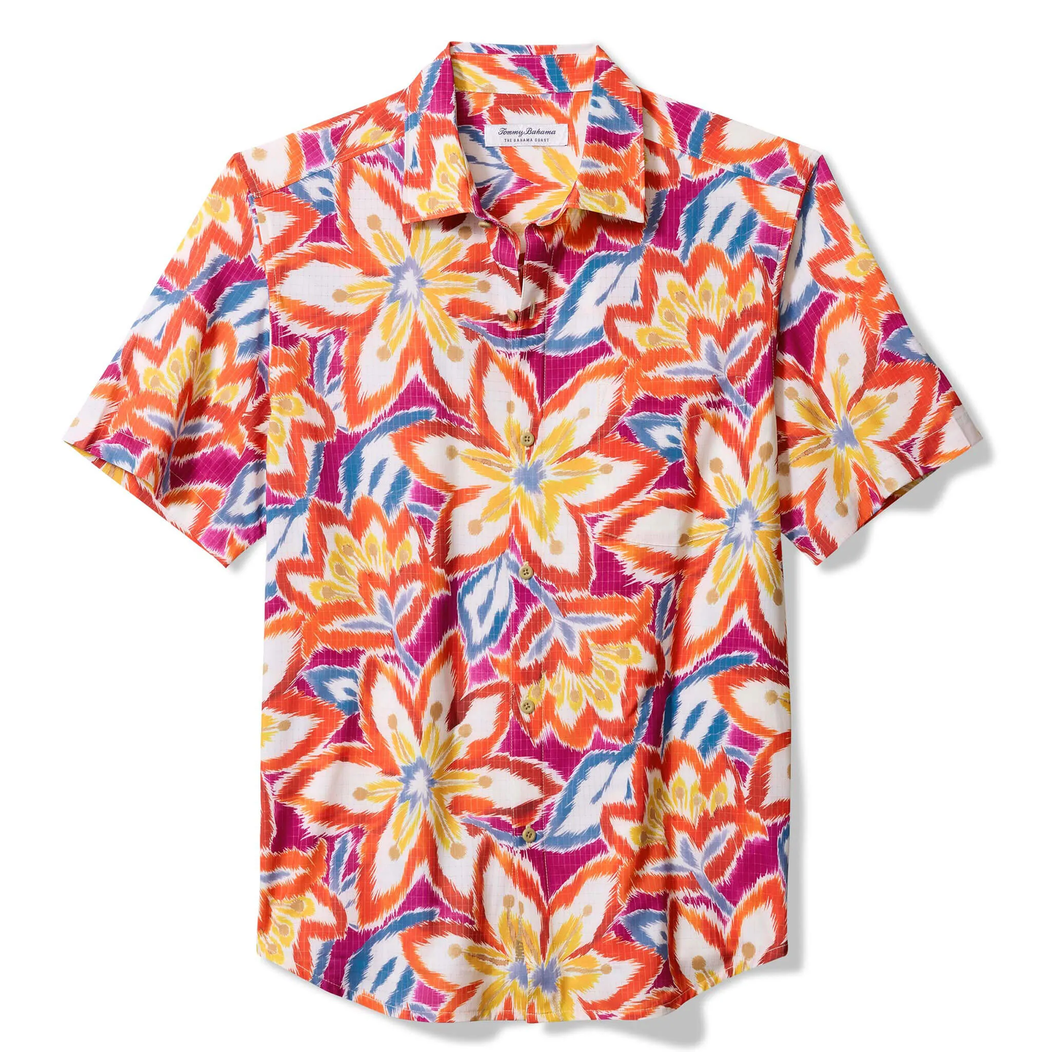 Tommy Bahama Men's IslandZone Bahama Coast Flora Fusion Camp Shirt - Gem Berry Mens Tommy Bahama