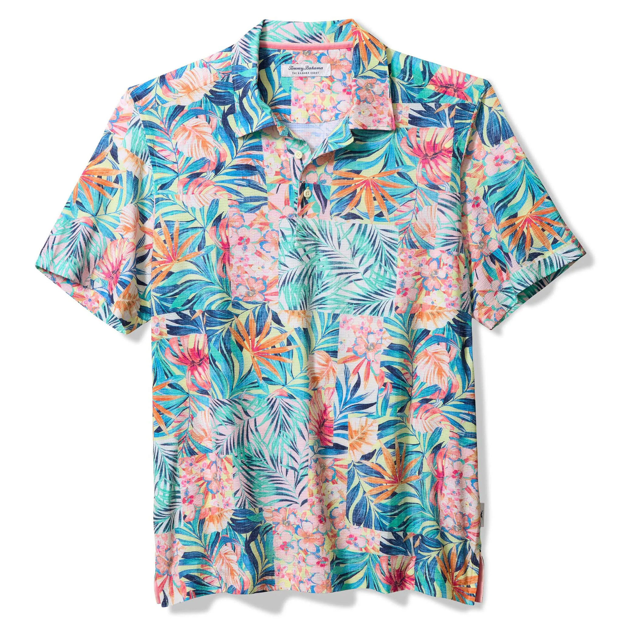 Tommy Bahama Men's IslandZone Bahama Coast Positano Palms Camp Shirt - Lychee Tommy Bahama Clothing