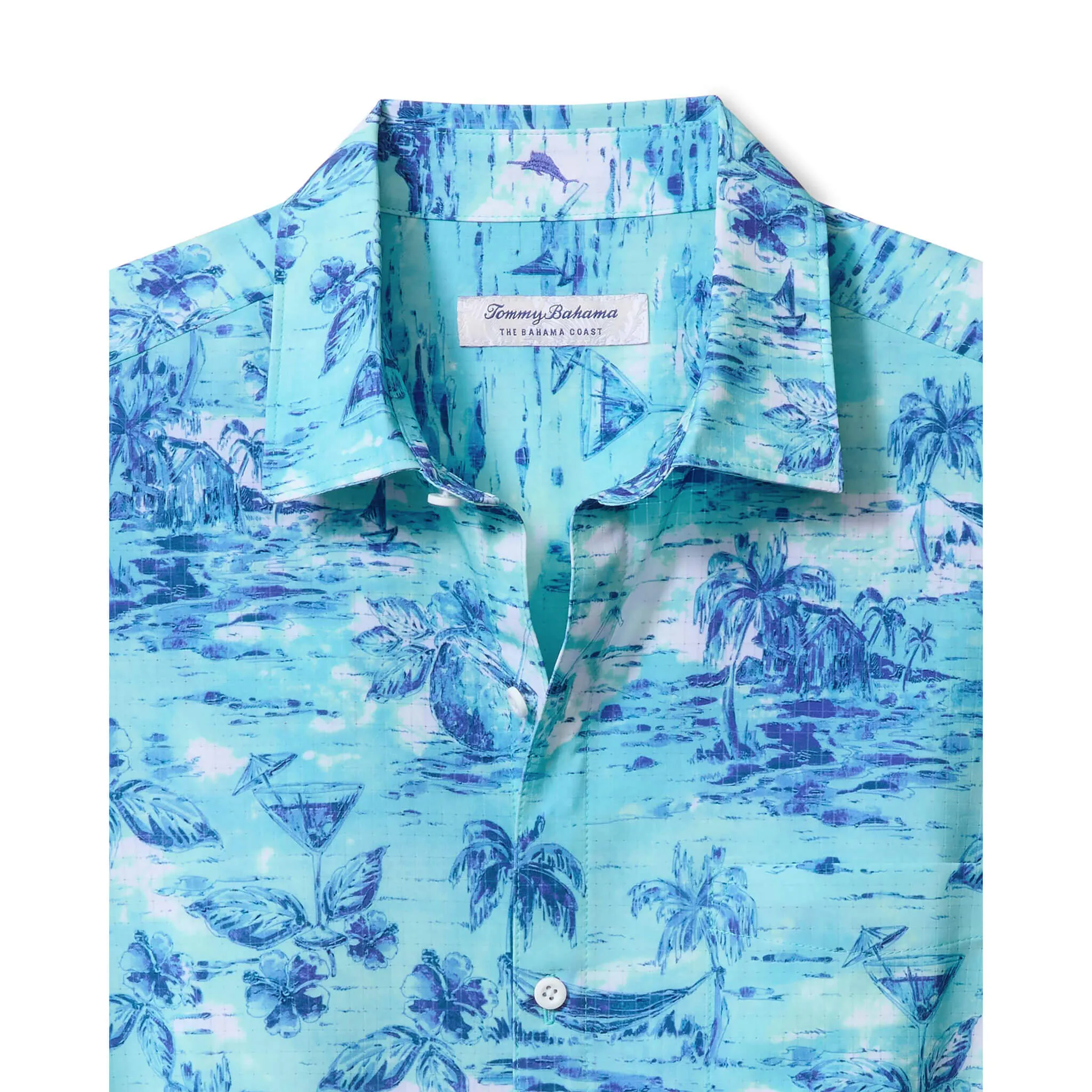 Tommy Bahama Men's IslandZone Bahama Coast Tidal Pursuit Camp Shirt - Beach Bum Tommy Bahama Clothing