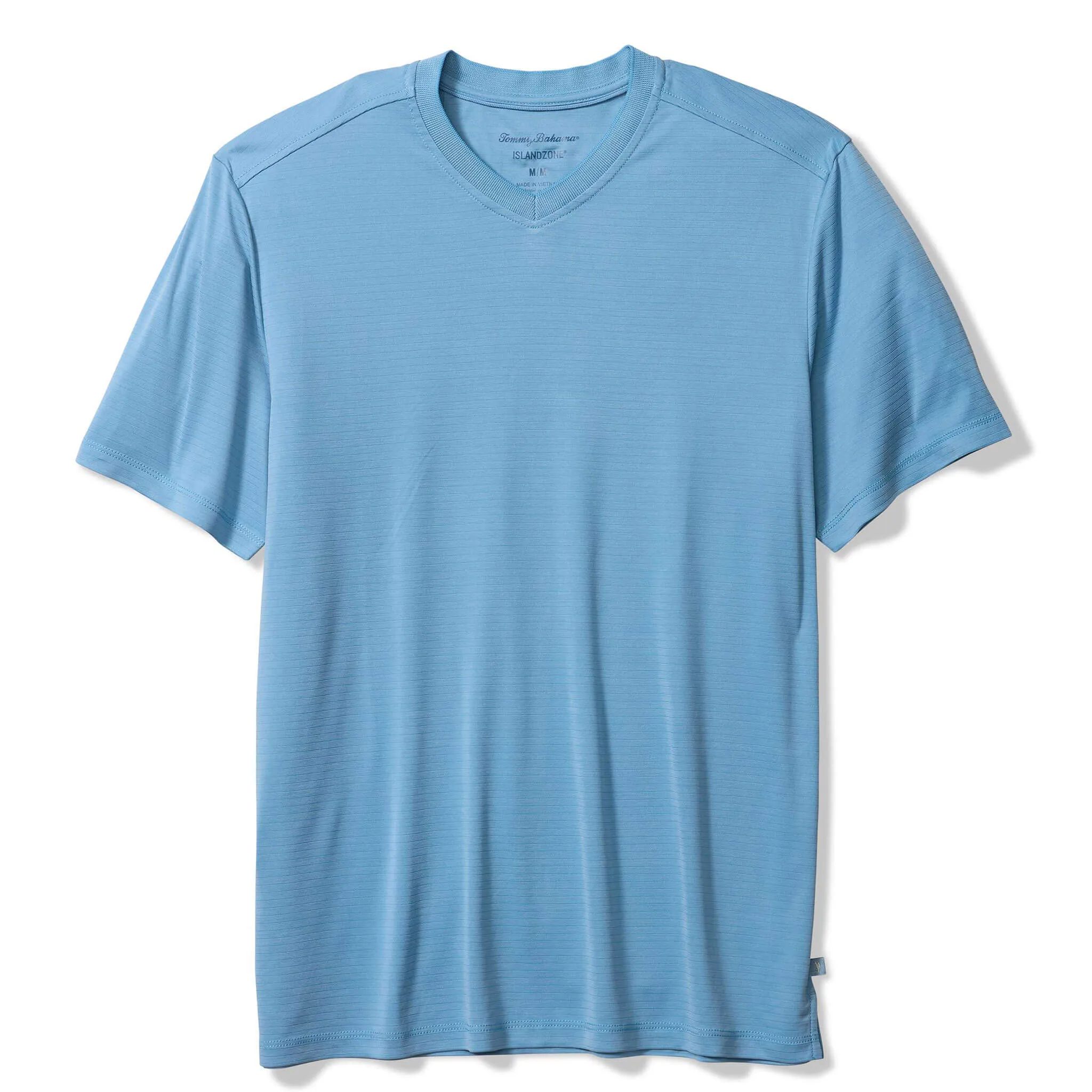 Tommy Bahama Men's IslandZone Bay Stripe V-Neck T-Shirt - Vacation Blue Tommy Bahama Clothing