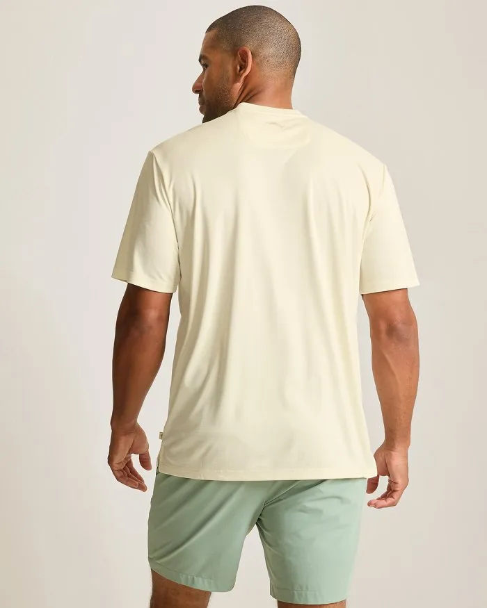 Tommy Bahama Men's IslandZone Bay Stripe V-Neck T-Shirt - Vanilla Ice Mens Tommy Bahama
