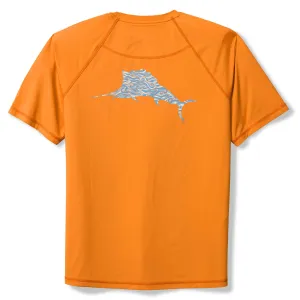 Tommy Bahama Men's IslandZone Chill Time Surf Crew Rash Guard T-Shirt - Lulada Orange Tommy Bahama Clothing