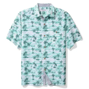 Tommy Bahama Men's IslandZone Coastal Ease Echo Isles Camp Shirt - Island Ice Tommy Bahama Clothing