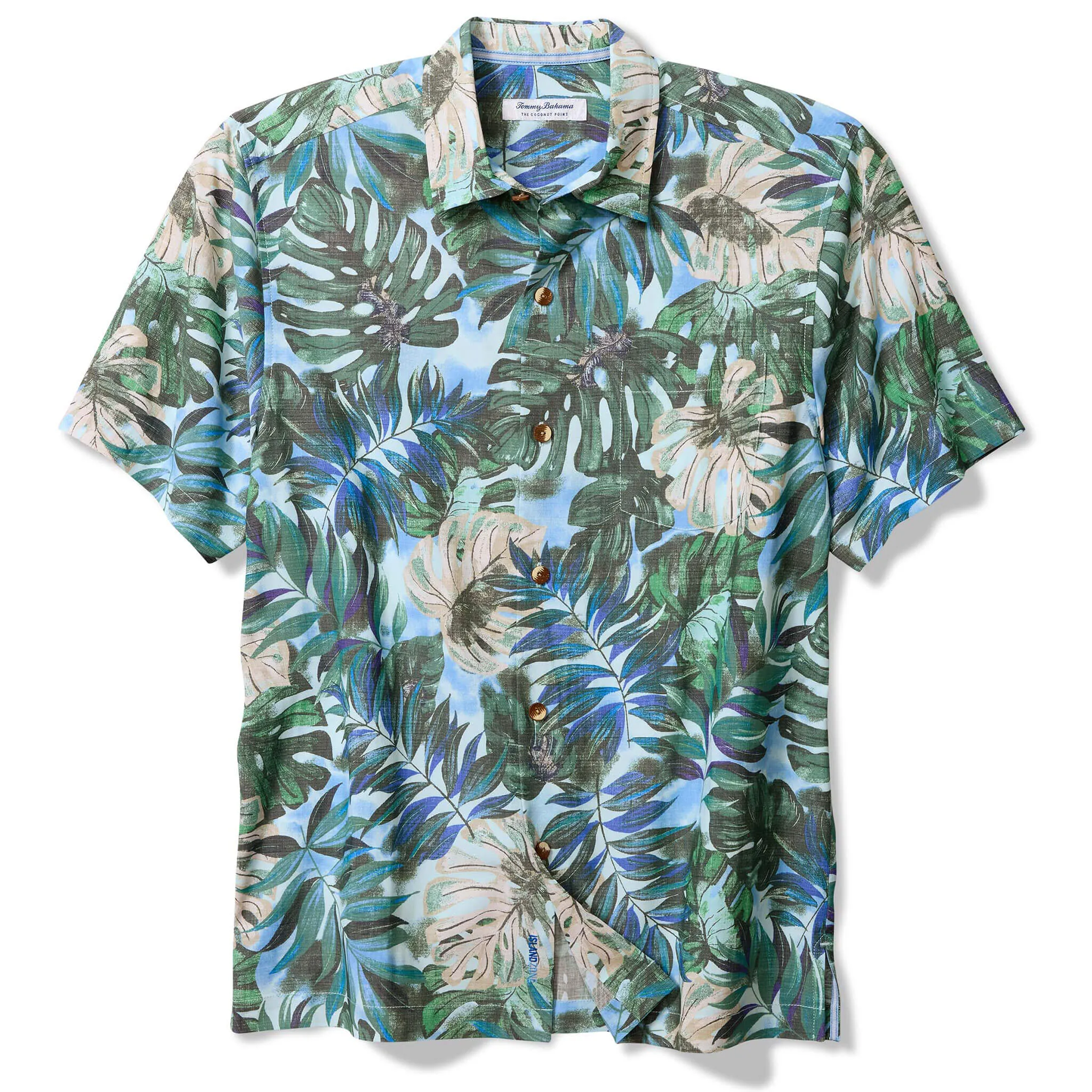 Tommy Bahama Men's IslandZone Coastal Ease Frond Fiesta Camp Shirt - Palm Verde Mens Tommy Bahama