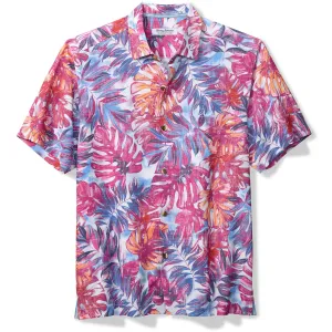 Tommy Bahama Men's IslandZone Coastal Ease Frond Fiesta Camp Shirt - Very Berry Mens Tommy Bahama