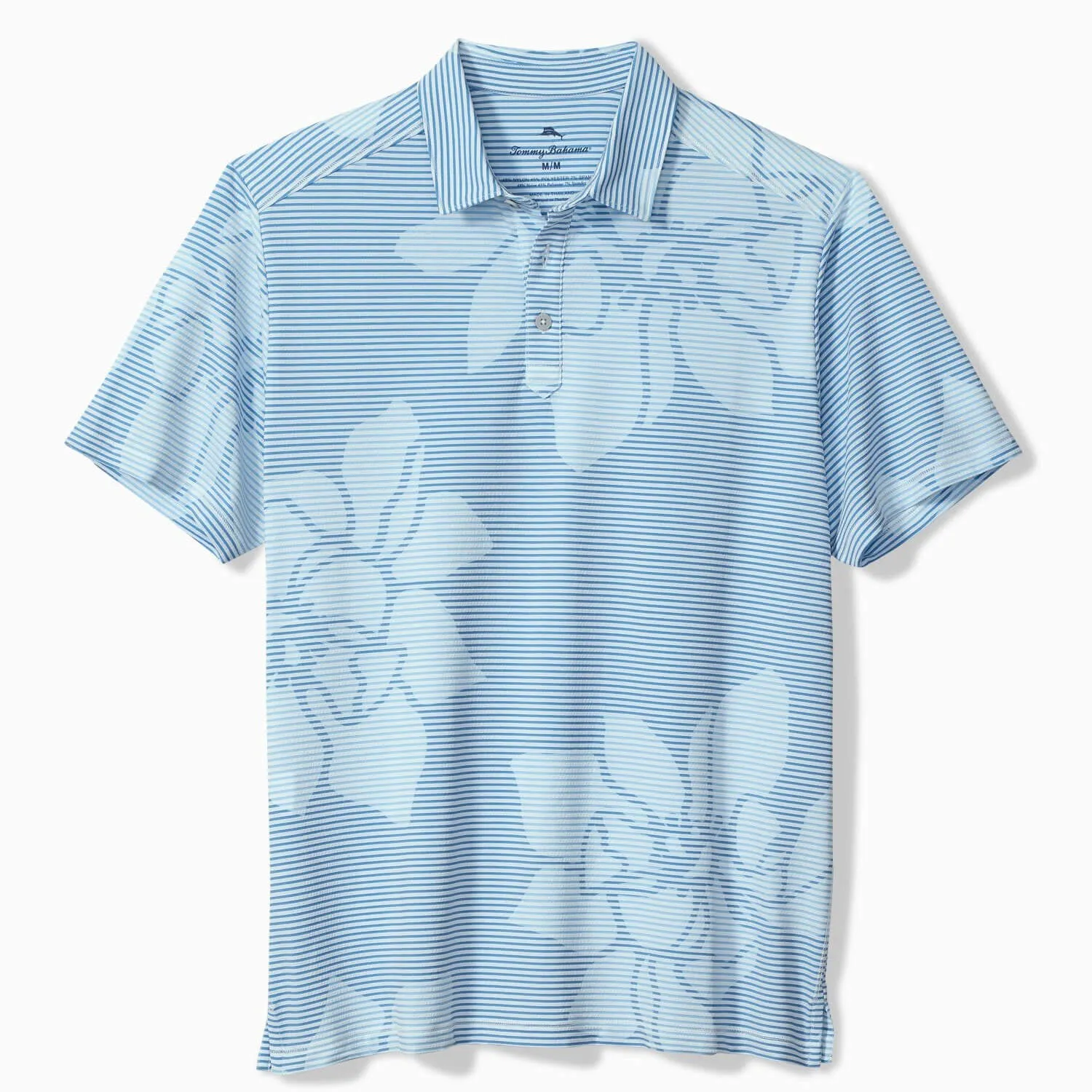 Tommy Bahama Men's IslandZone Costa Wave Grande Polo Shirt - Dusty Larkspur Tommy Bahama Clothing