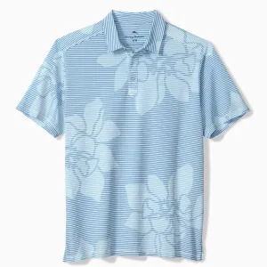 Tommy Bahama Men's IslandZone Costa Wave Grande Polo Shirt - Dusty Larkspur Tommy Bahama Clothing