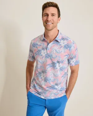 Tommy Bahama Men's IslandZone Costa Wave Hibiscus Isle Polo Shirt - Cabana Pink Mens Tommy Bahama