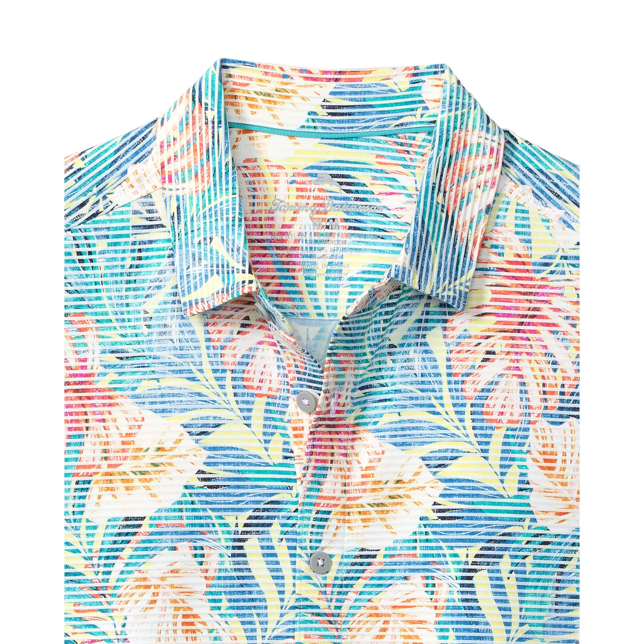 Tommy Bahama Men's IslandZone Costa Wave Positano Palms Camp Shirt - Lychee Tommy Bahama Clothing