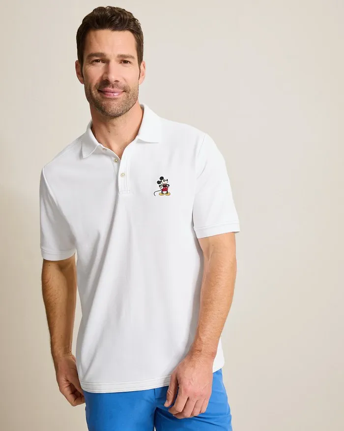 Tommy Bahama Men's IslandZone Disney Magical Mouse Polo Shirt - Bright White Mens Tommy Bahama