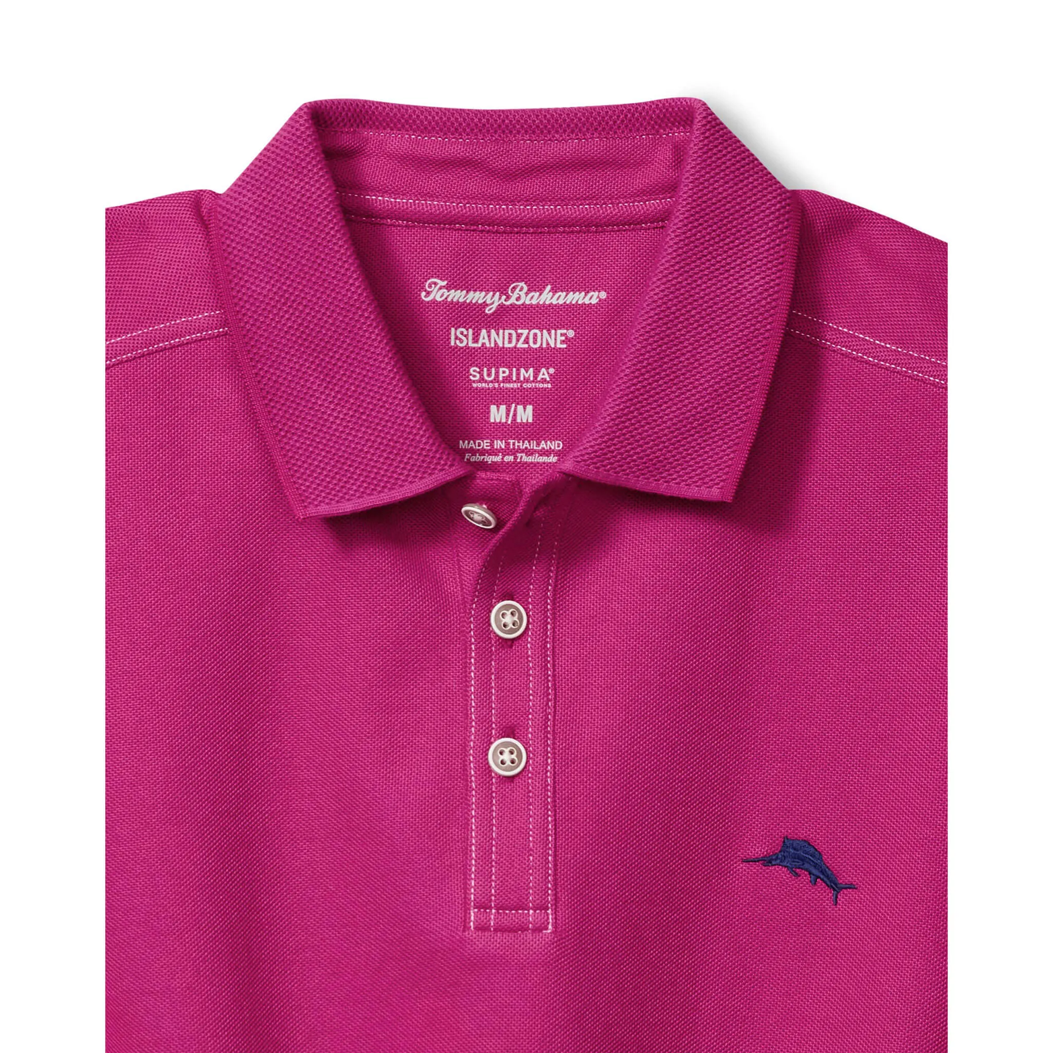 Tommy Bahama Men's IslandZone Emfielder 2.0 Polo Shirt - Fuchsia Red Mens Tommy Bahama