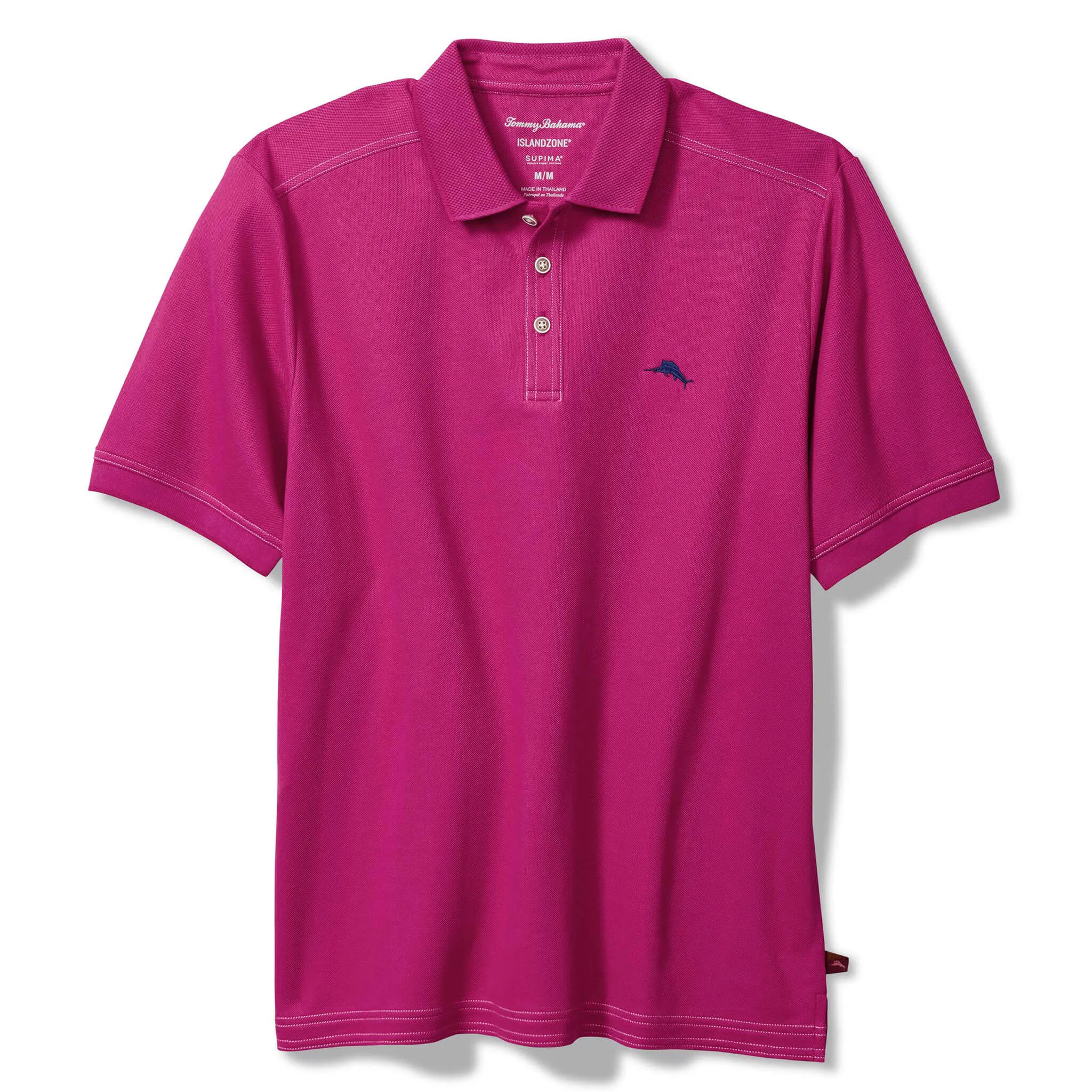 Tommy Bahama Men's IslandZone Emfielder 2.0 Polo Shirt - Fuchsia Red Mens Tommy Bahama