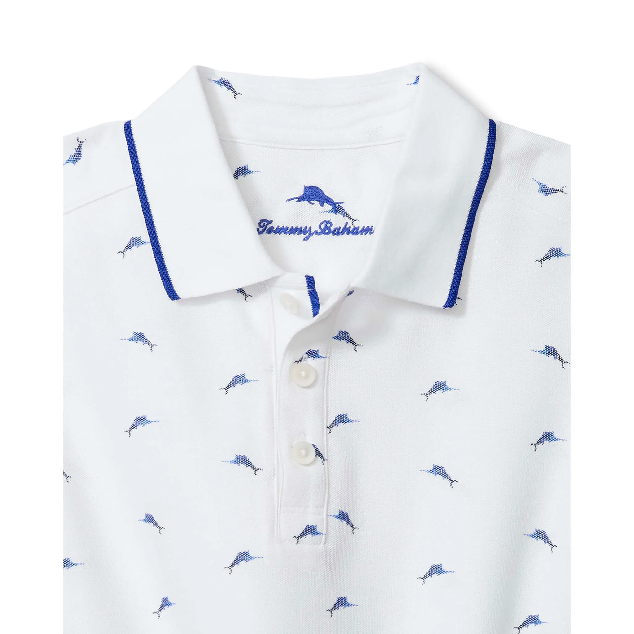 Tommy Bahama Men's IslandZone Marlin Vibes Polo Shirt - White Tommy Bahama Clothing