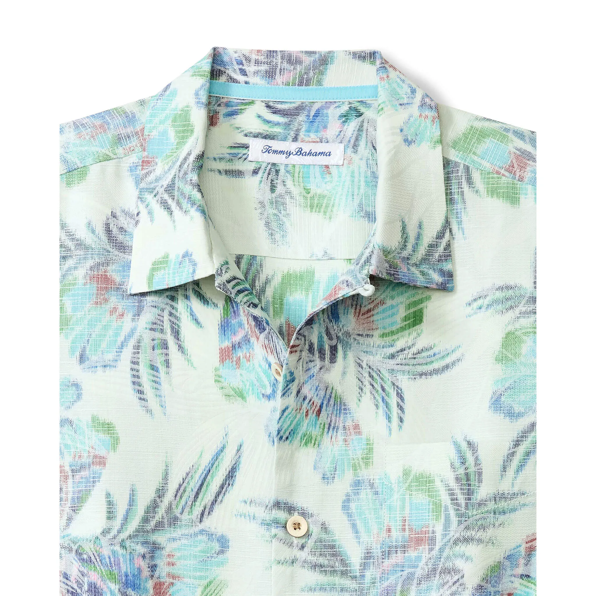 Tommy Bahama Men's IslandZone Mirante Mirage Camp Shirt - Vanilla Ice Mens Tommy Bahama