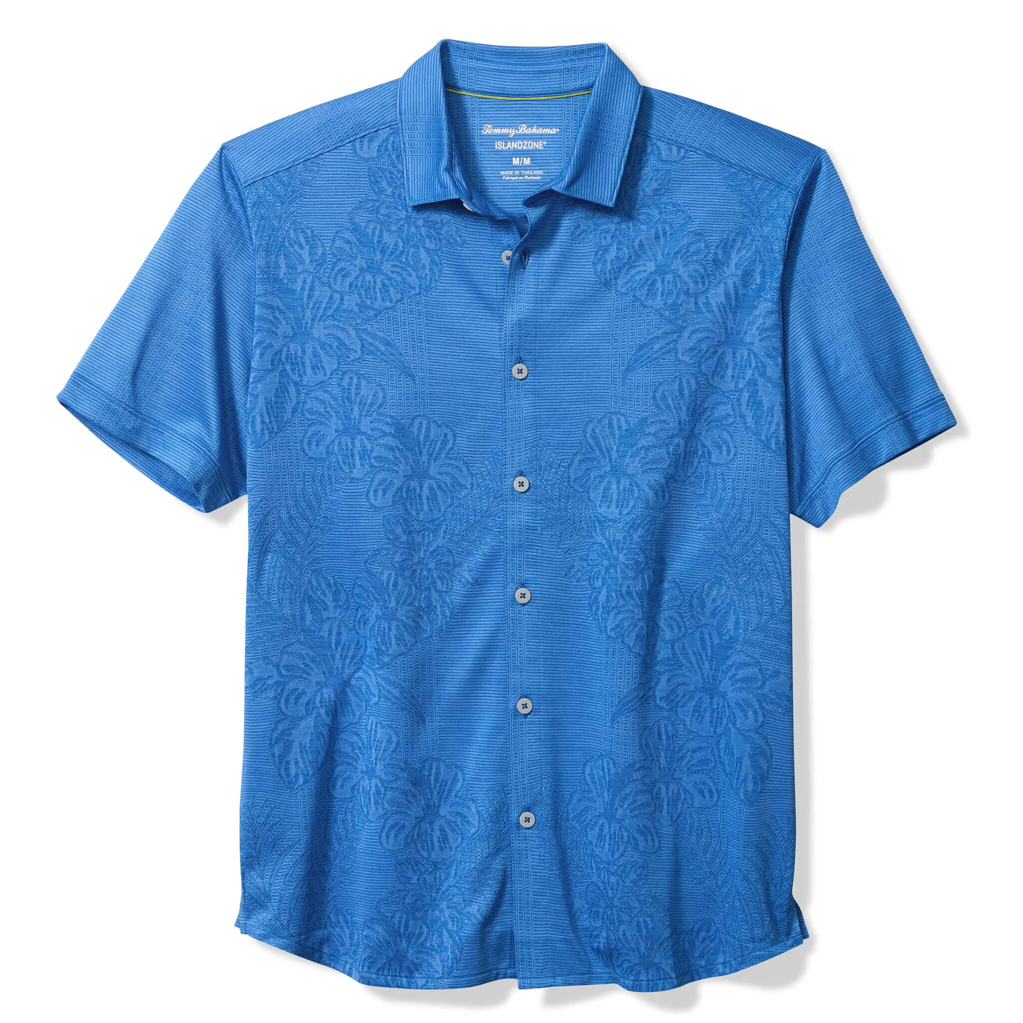 Tommy Bahama Men's IslandZone Palm Coast Cascade Vines Camp Shirt - Blue Surf Mens Tommy Bahama