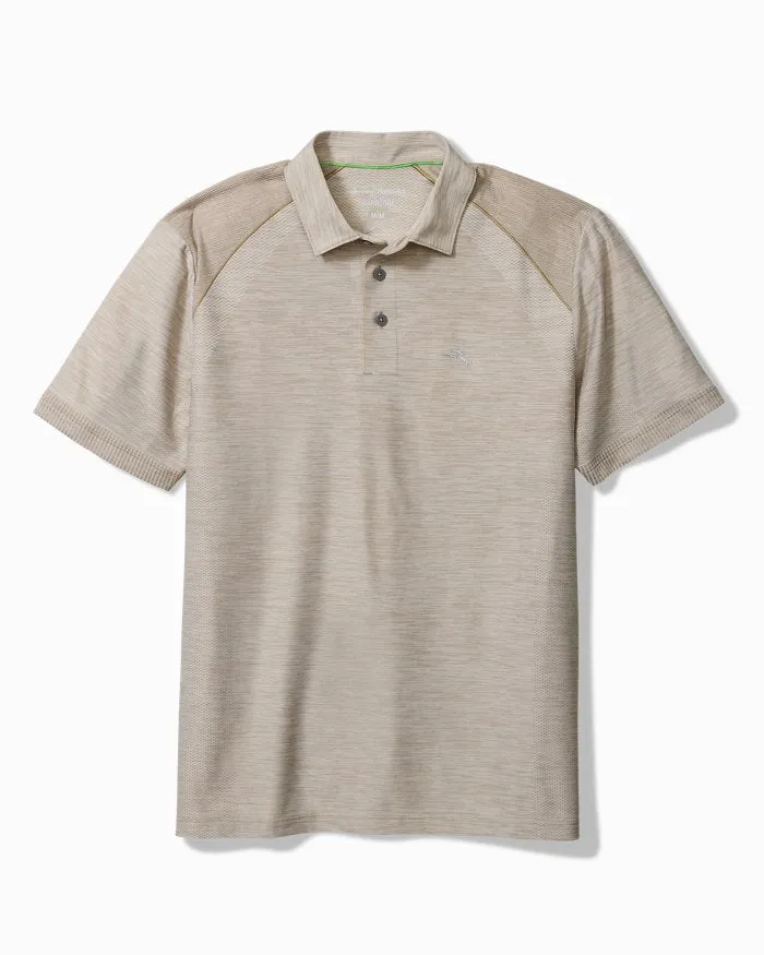 Tommy Bahama Men's IslandZone Palm Coast Pro Polo Shirt - Cobblestone Tommy Bahama Clothing
