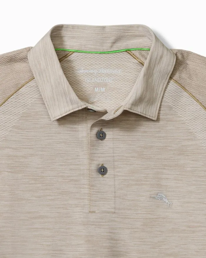 Tommy Bahama Men's IslandZone Palm Coast Pro Polo Shirt - Cobblestone Tommy Bahama Clothing