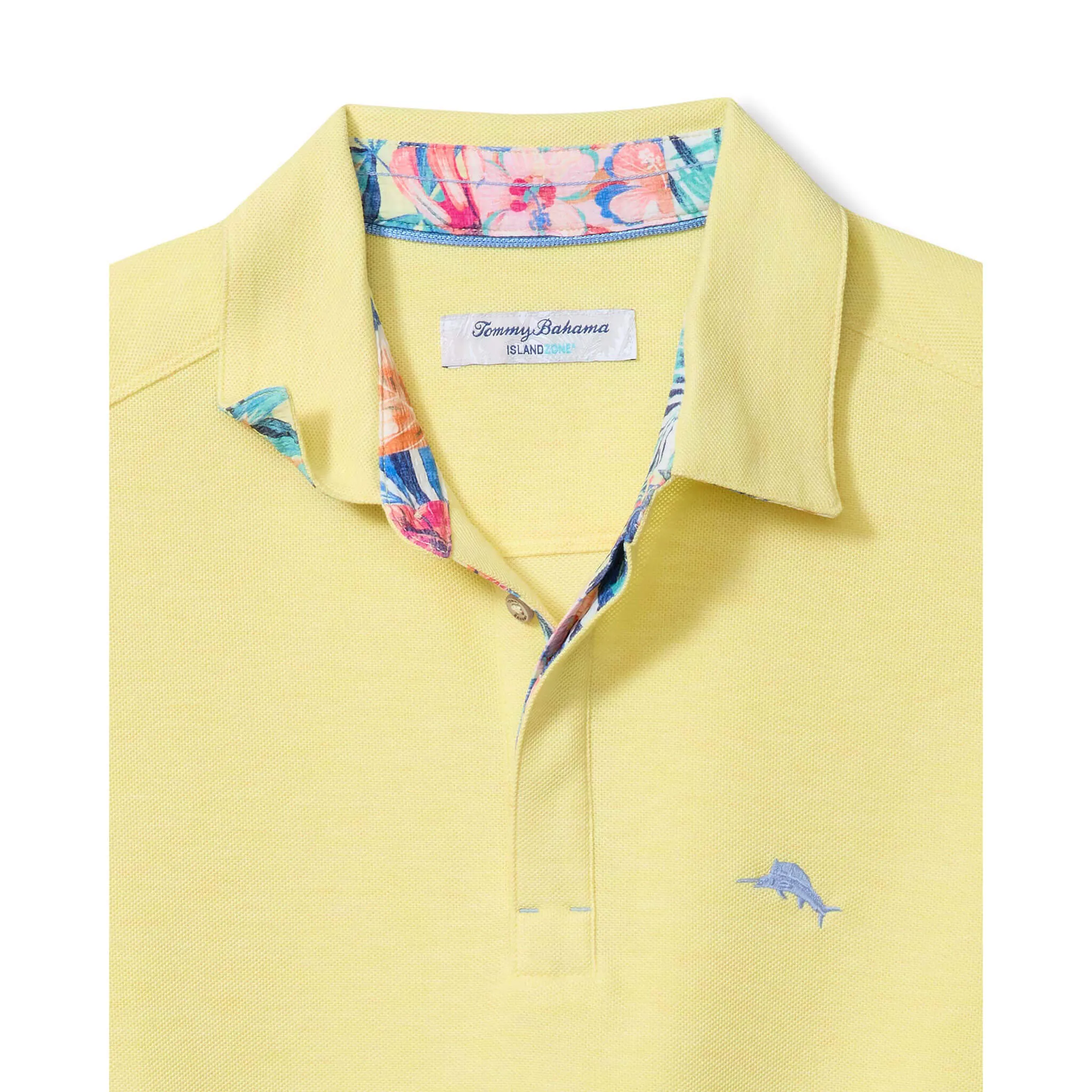 Tommy Bahama Men's IslandZone Positano Palms Five O'Clock Polo Shirt - Monet Moonrise Hthr Tommy Bahama Clothing
