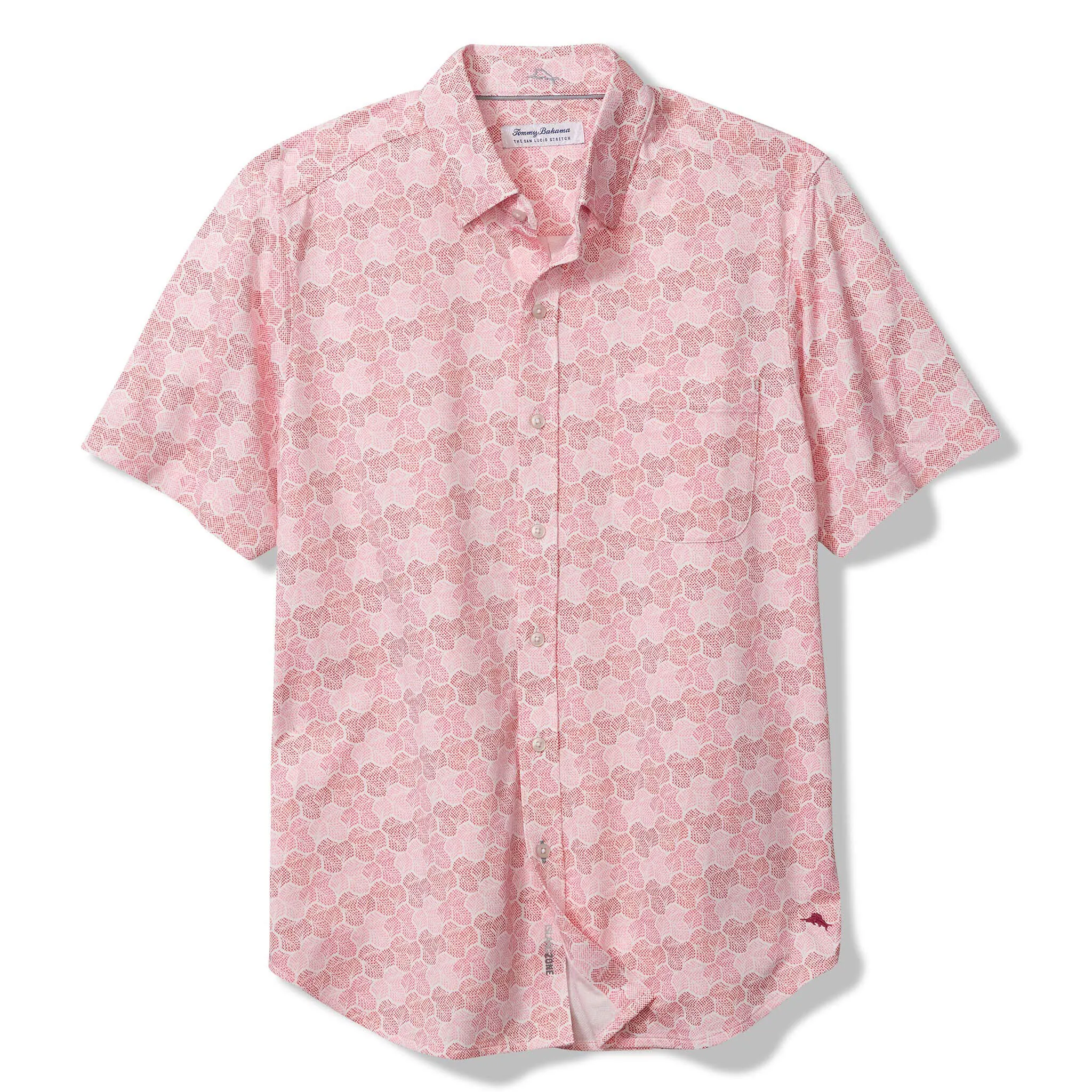 Tommy Bahama Men's IslandZone San Lucio Tri Leaf Geo Camp Shirt - Hula Mens Tommy Bahama