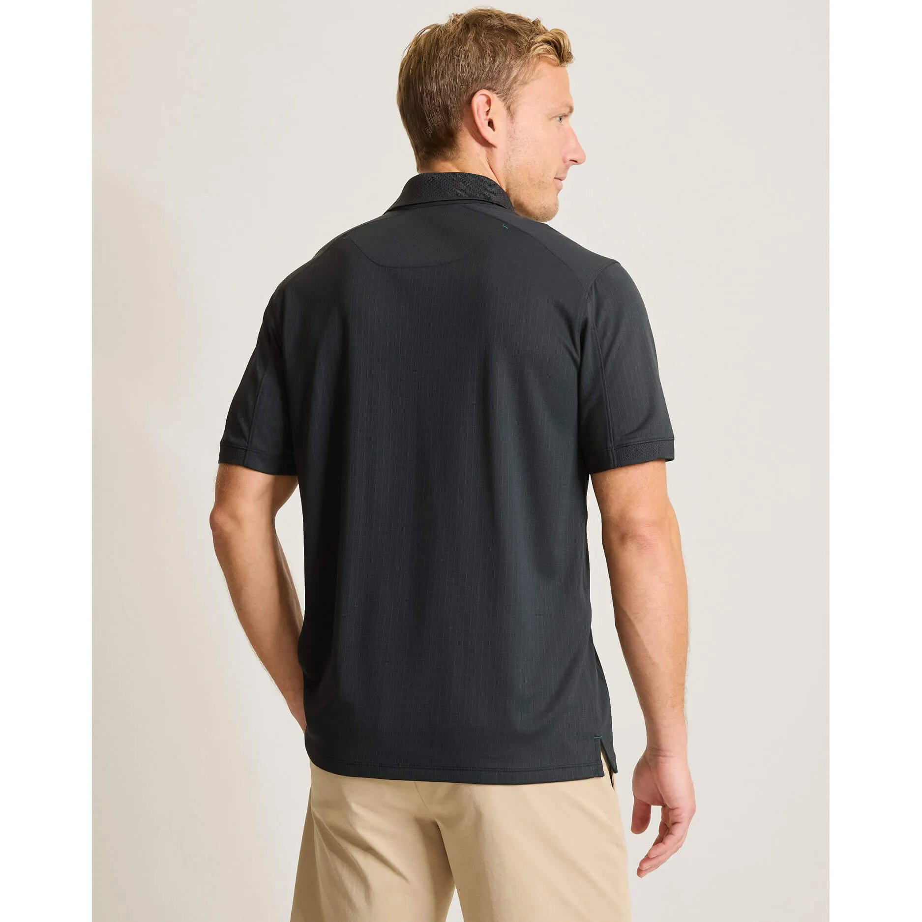 Tommy Bahama Men's IslandZone Tropic Driver Polo Shirt - Black Mens Tommy Bahama